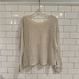 Hollister Cream Knit Sweater
